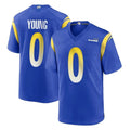 Robertx LA.Rams #0 Byron Young Player Royal Home Game Stitched Jerseys