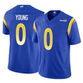 Robertx LA.Rams #0 Byron Young Player Royal Limited Vapor F.U.S.E. Home Game Stitched Jerseys
