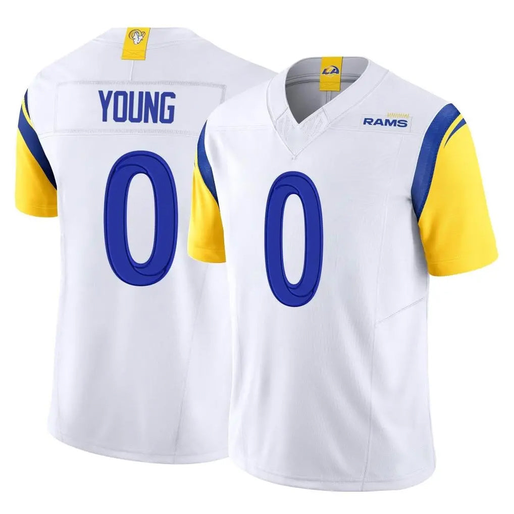 Robertx LA.Rams #0 Byron Young Player White Limited Vapor F.U.S.E. Home Game Stitched Jerseys