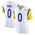Robertx LA.Rams #0 Byron Young Player White Limited Vapor Untouchable Home Game Stitched Jerseys
