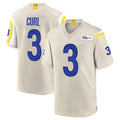 Robertx LA.Rams #3 Kam Curl Player Bone Home Game Stitched Jerseys