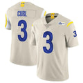 Robertx LA.Rams #3 Kam Curl Player Bone Limited Vapor Home Game Stitched Jerseys