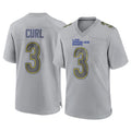 Robertx LA.Rams #3 Kam Curl Player Gray Atmosphere Fashion Home Game Stitched Jerseys