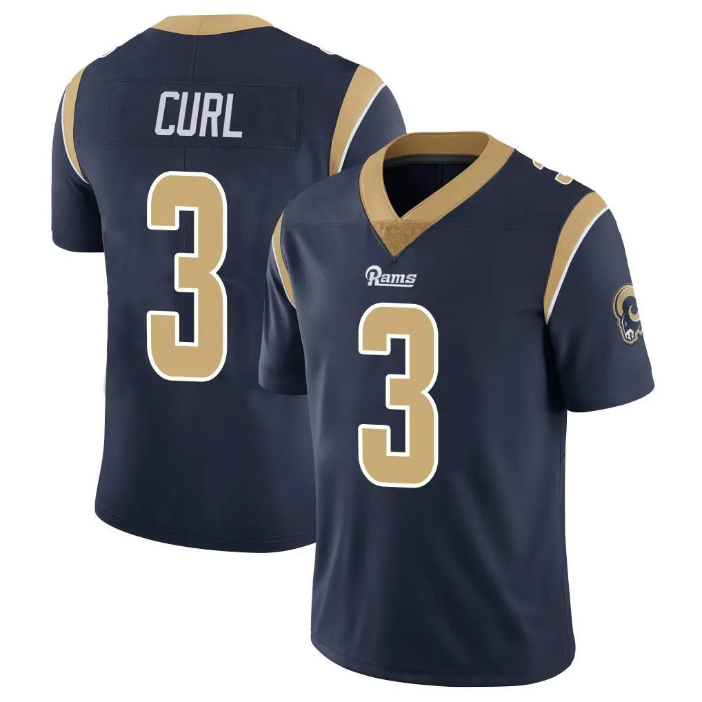 Robertx LA.Rams #3 Kam Curl Player Navy Limited Vapor Untouchable Home Game Stitched Jerseys