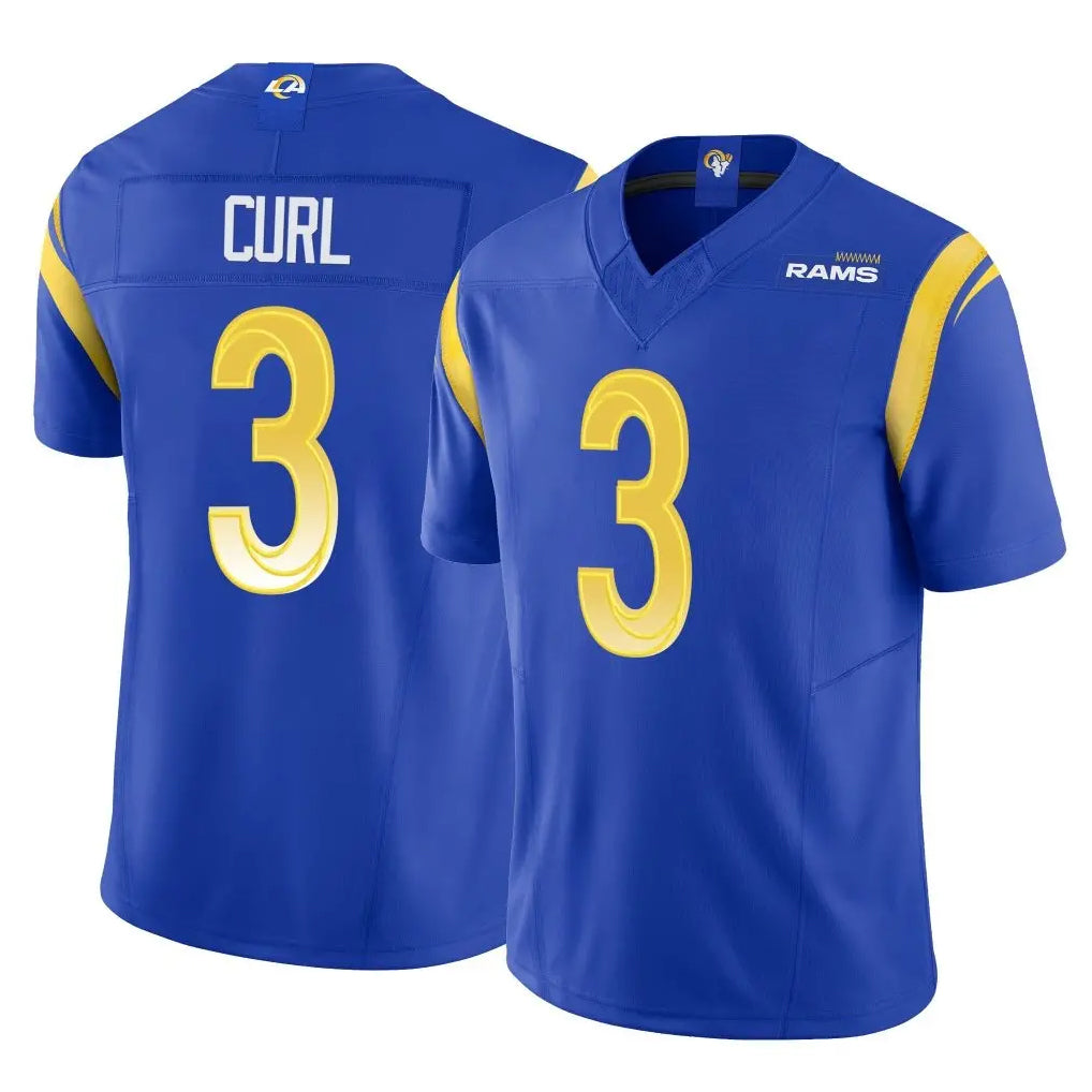 Robertx LA.Rams #3 Kam Curl Player Royal Limited Vapor F.U.S.E. Home Game Stitched Jerseys